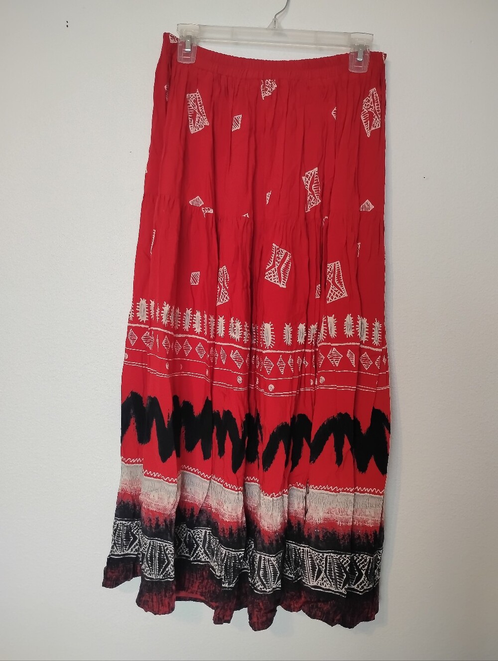 New Frontier Abstract Flowy Maxi Skirt